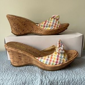 Women’s slide wedge heeled sandles. Size 7.5